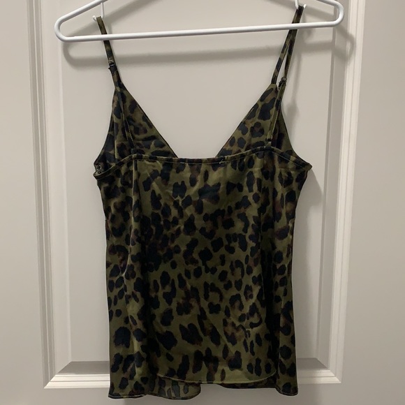 Leopard Print Spaghetti Strap Blouse - Picture 6 of 7
